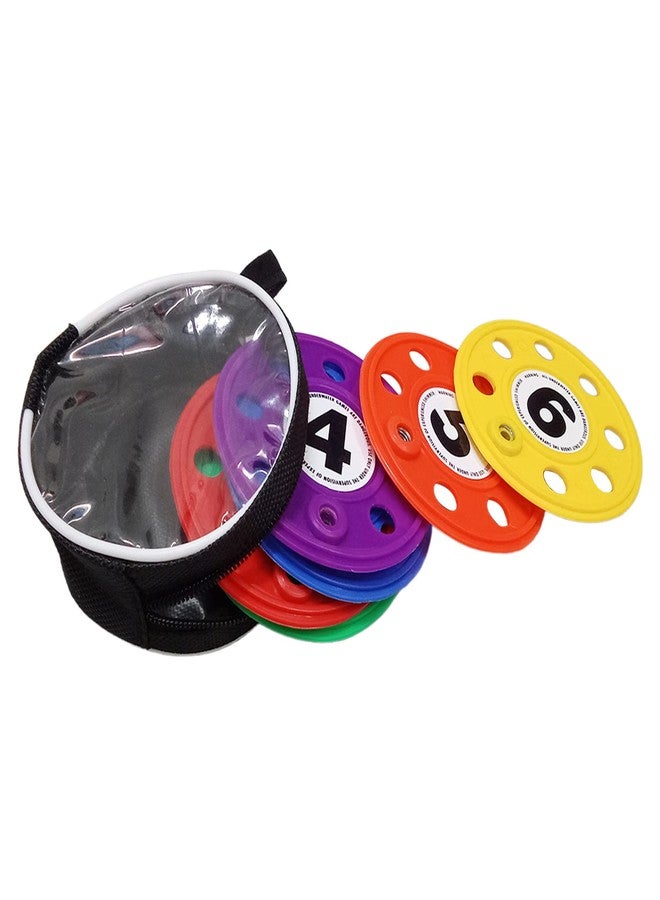 Fitfix Diving Discs with Numbers for Swimming Pool and Water Fun/Best for Summer Pool Parties, Water Adventures - Set of 6 Made in India,for Kid,Multicolor - Image 2